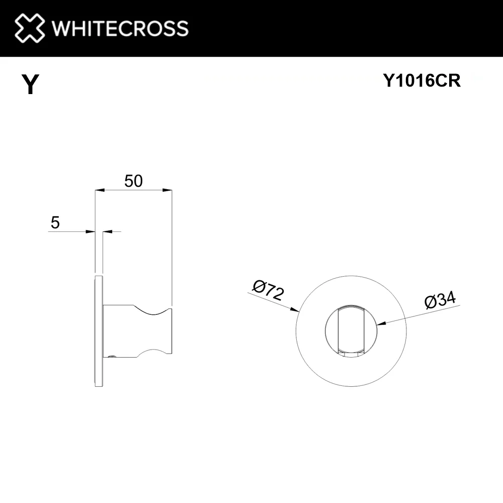Настенный держатель WHITECROSS Y Y1016CR хром Sancos — официальный сайт