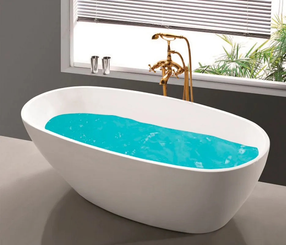 Акриловая ванна Esbano Sophia 170x85 см, отдельностоящая, белая, овальная, со сливом-переливом Sancos — официальный сайт