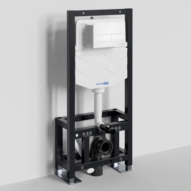 Система инсталляции для унитазов Wasserkraft Dill 61TLT.010.ME.WH04, с кнопкой смыва белой Sancos — официальный сайт