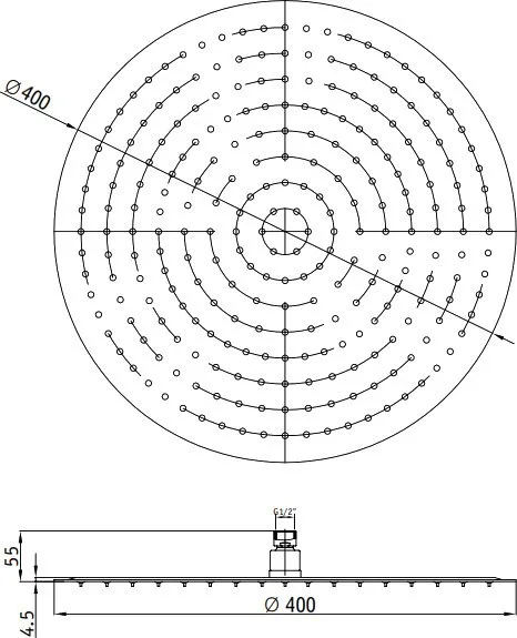 Верхний душ RGW Shower Panels SP-81-40 Sancos — официальный сайт