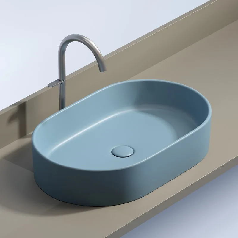 Накладная раковина Ceramicanova Element CN6048ML голубая матовая Sancos — официальный сайт