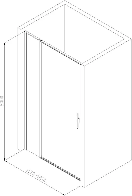 Душевая дверь в нишу Allen Brau Priority 3.31031.00 120 см, профиль хром, стекло прозрачное Optiwhit Sancos — официальный сайт