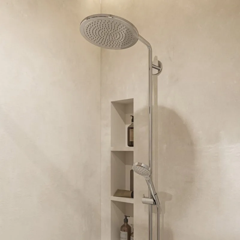 Душевая стойка Hansgrohe Croma Select 280 Air 1jet Showerpipe, с термостатом Sancos — официальный сайт