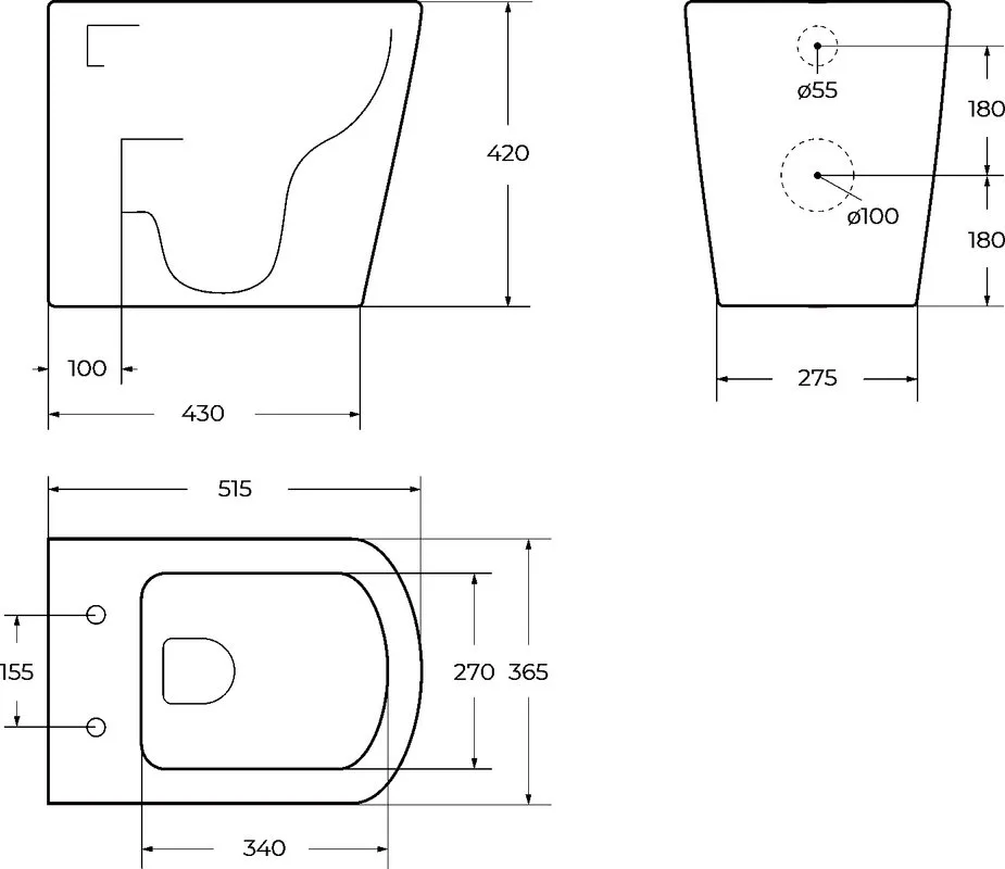 Унитаз приставной напольный BelBagno Albano BB120CBR сиденье BB903SC с микролифтом, безободковый, гл Sancos — официальный сайт