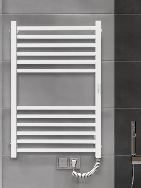 Полотенцесушитель электрический Indigo Attic LСLATCE80-50WMRt белый матовый Sancos — официальный сайт