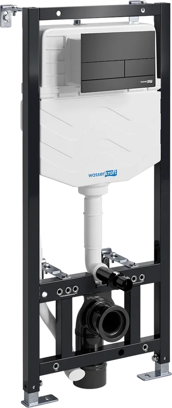 Система инсталляции для унитазов Wasserkraft Aller 10TLT.010.ME.MB04, с кнопкой смыва матовой черной Sancos — официальный сайт