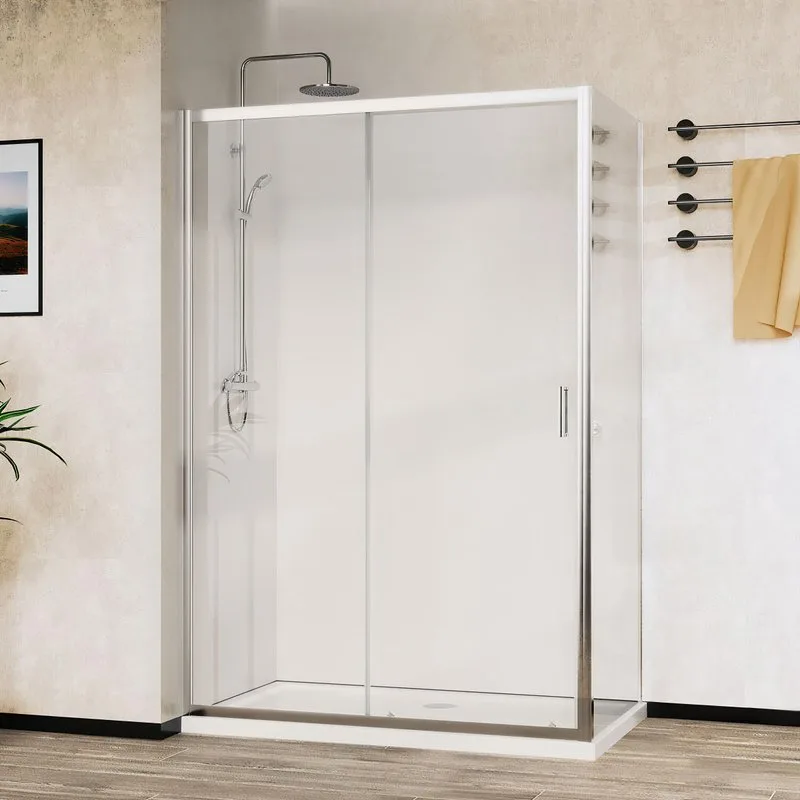 Душевой уголок Vincea City VSR-5CT9012CL 120х90 см, профиль хром, стекло прозрачное Sancos — официальный сайт