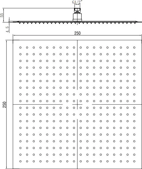Верхний душ RGW Shower Panels SP-82-25 Sancos — Оригинал