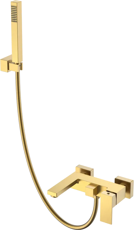 Смеситель для ванны с душем Boheme Qubic 473-MG, matt gold Sancos — официальный сайт