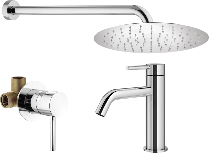Комплект для ванной Plumberia Selection Ixo KITXO01CR53 С ВНУТРЕННЕЙ ЧАСТЬЮ, хром Sancos — официальный сайт