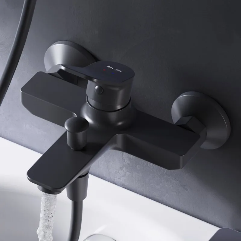 Смеситель для ванны с душем AM.PM X-Joy F85A10022, черный Sancos — официальный сайт