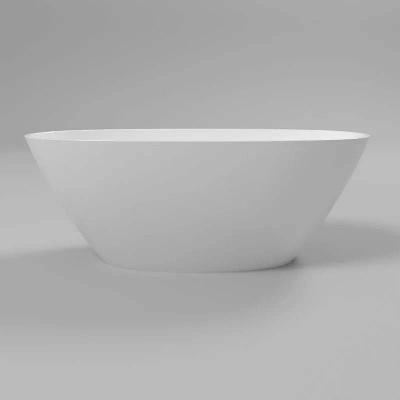 Ванна из искусственного камня WHITECROSS Onyx B 160x75 см, отдельностоящая, белая, овальная, с донны Sancos — официальный сайт