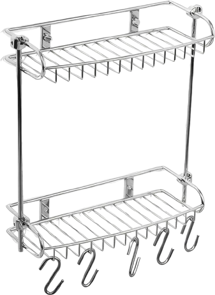 Полка Wasserkraft K-1422 2-ярусная, с крючками