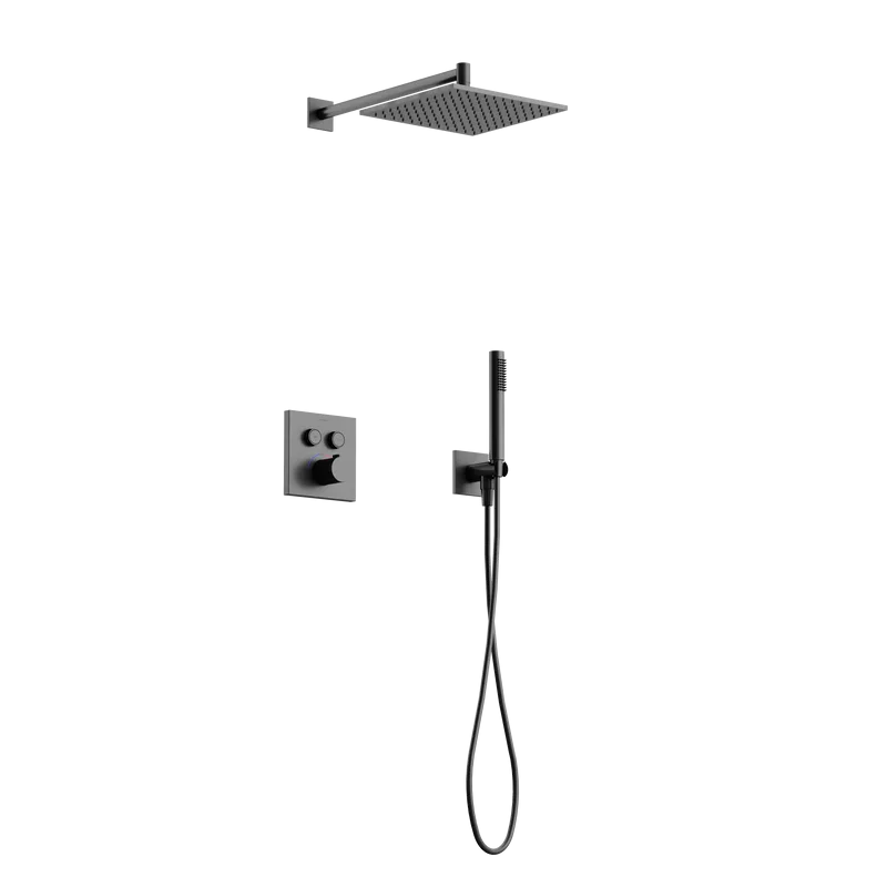 Душевой комплект Sancos Linn SC9022GG С ВНУТРЕННЕЙ ЧАСТЬЮ, вороненая сталь Sancos — официальный сайт