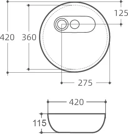 Накладная раковина Art&Max AM3570-AS Sancos — официальный сайт