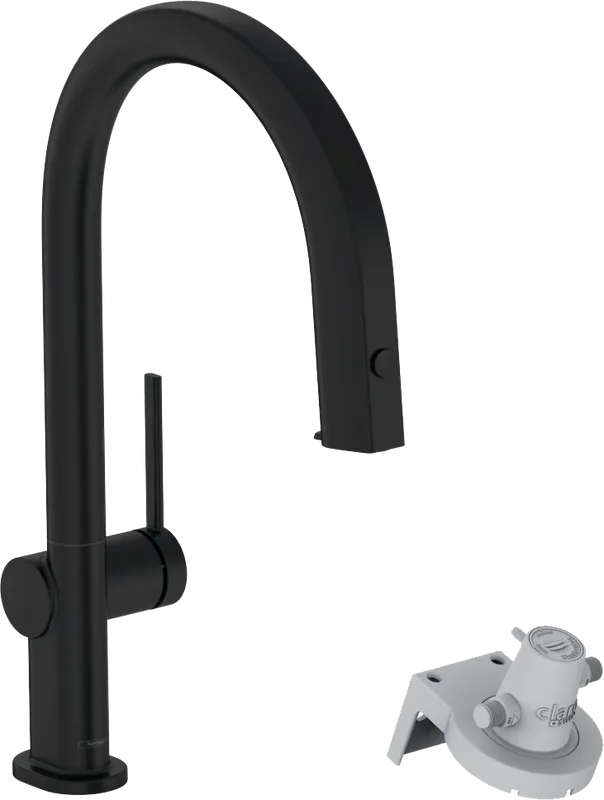 Смеситель для кухни Hansgrohe Aqittura M91 76803670 матовый черный Sancos — официальный сайт