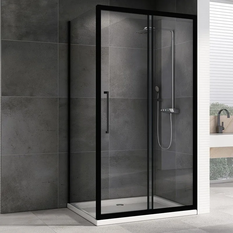 Душевой уголок Abber Schwarzer Diamant AG30140BH-S75B 140х75, профиль черный, стекло прозрачное Sancos — официальный сайт
