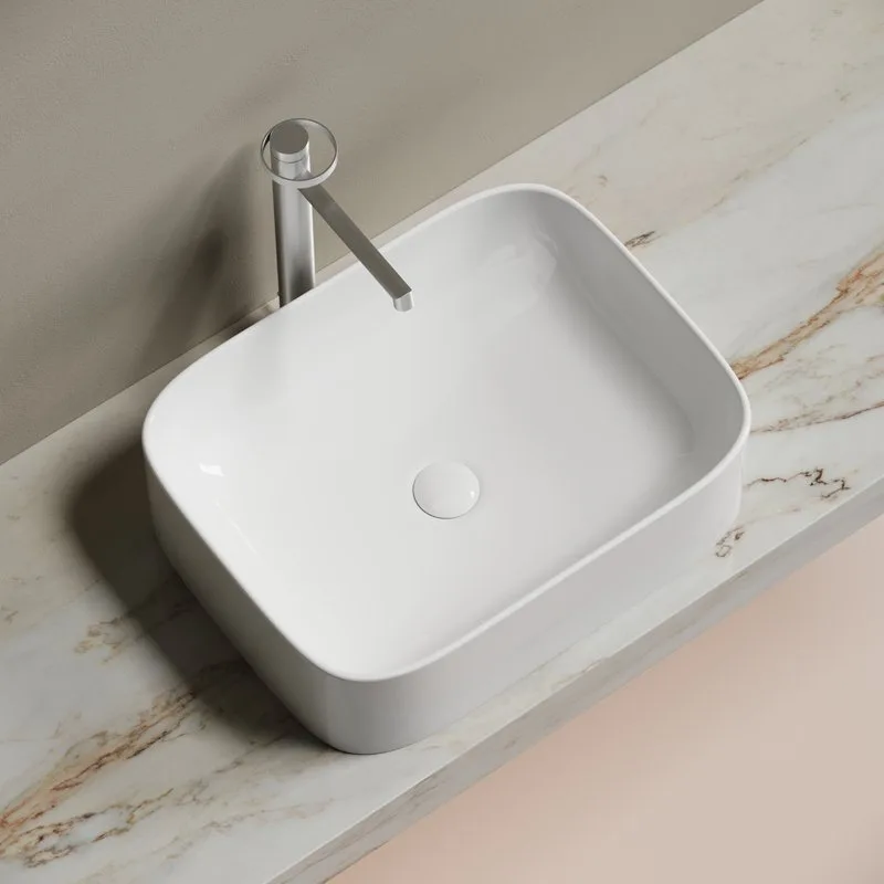 Накладная раковина Ceramicanova Element CN6052 белая глянцевая Sancos — официальный сайт