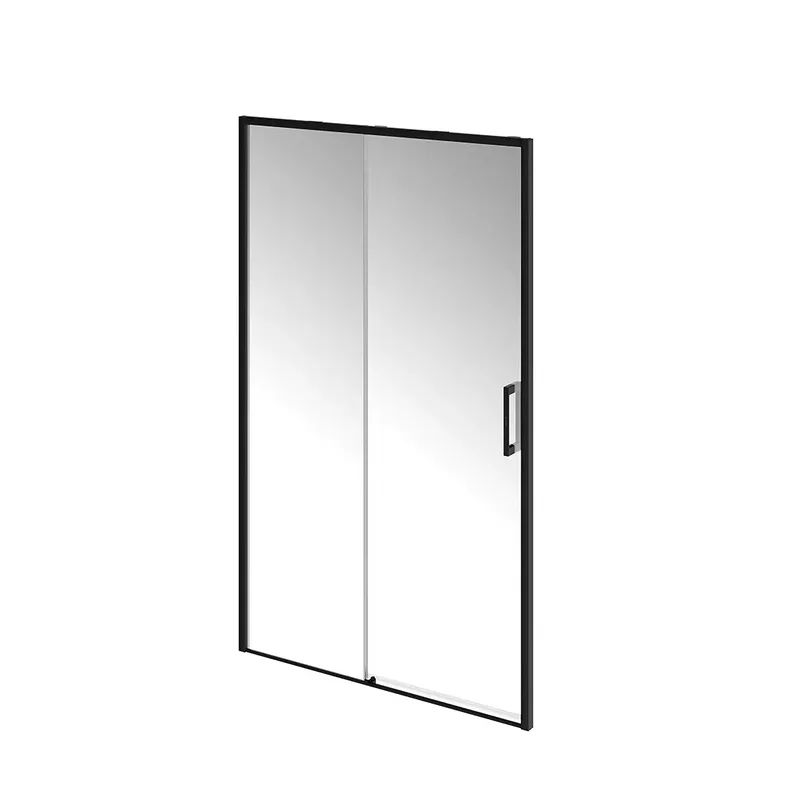 Душевая дверь в нишу KERAMA MARAZZI Lindo LN.120.SD.BLK.M профиль черный матовый, стекло прозрачное Sancos — официальный сайт