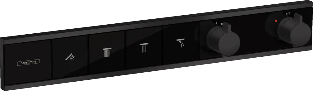 Термостатический смеситель встраиваемый Hansgrohe RainSelect 15382670, для душа, черный матовый Sancos — официальный сайт