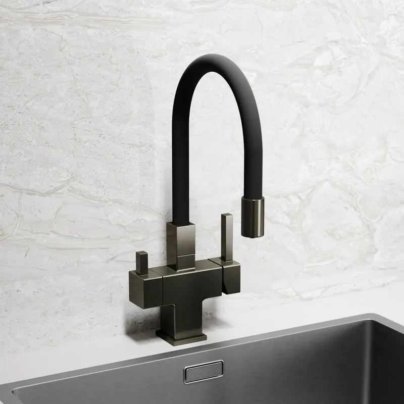 Смеситель для кухни Sancos Arno SC4005GG с гибким изливом, вороненая сталь Sancos — официальный сайт