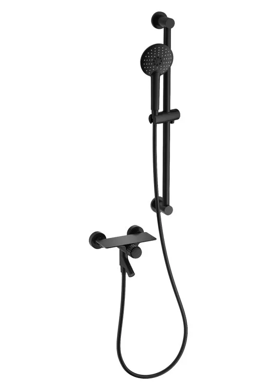 Смеситель для ванны с душем Wonzon & Woghand WW-FE05L222-MB, матовый черный Sancos — официальный сайт