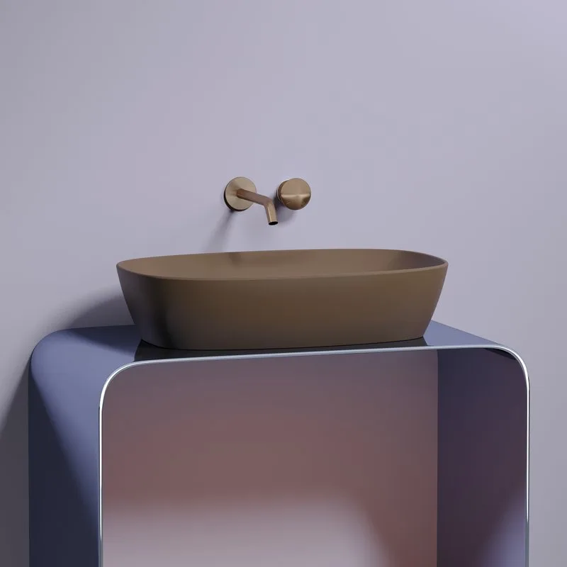Накладная раковина Ceramicanova Element CN6049MDB темно-коричневая матовая Sancos — официальный сайт