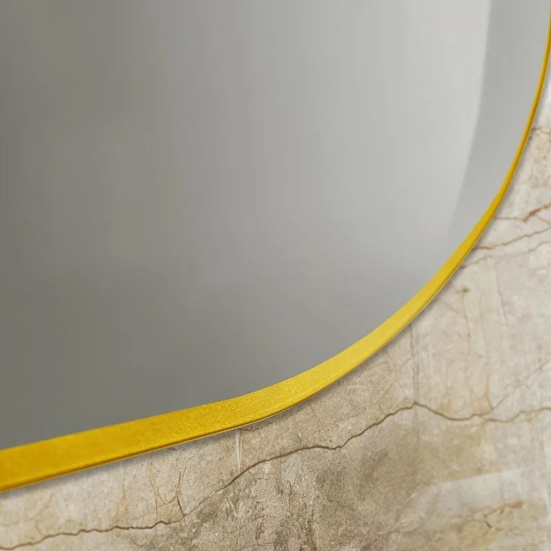 Зеркало Art&Max Torino Gold 55х105 золотое, с LED-подсветкой, 6000k Sancos — официальный сайт