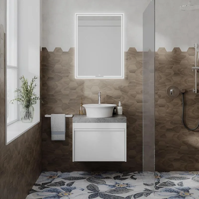 Тумба под раковину без столешницы KERAMA MARAZZI Modula 60 подвесная, белая глянцевая Sancos — официальный сайт