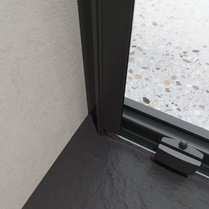 Душевая дверь в нишу BelBagno Luce BF-1-120-C-NERO профиль матовый черный, стекло прозрачное Sancos — официальный сайт