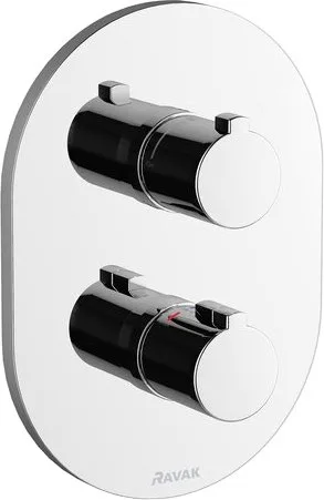 Термостатический смеситель встраиваемый Ravak Chrome CR 063.00 С ВНУТРЕННЕЙ ЧАСТЬЮ для ванны с душем Sancos — официальный сайт