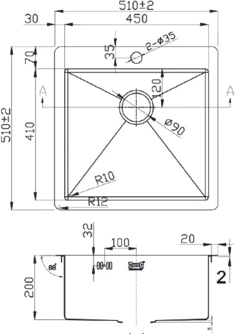 Мойка кухонная Zorg Light ZL R 510510 Sancos — официальный сайт