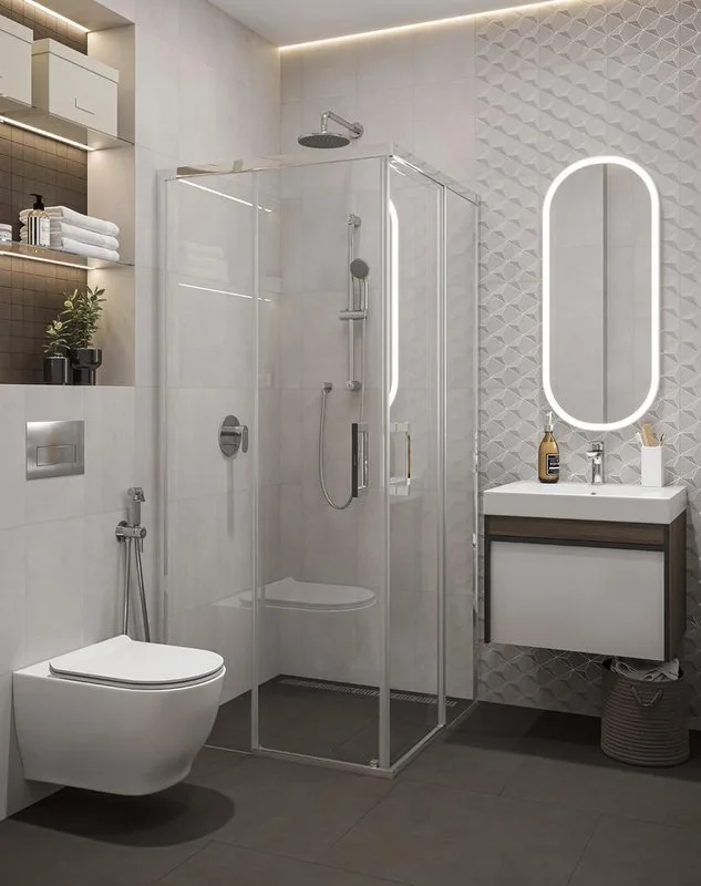 Душевой уголок KERAMA MARAZZI Vetro 100х100 см, раздвижная дверь, 2 секции двери, профиль хром Sancos — официальный сайт