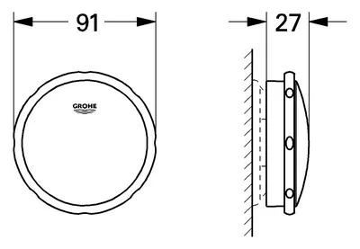 Поворотная ручка и крышка сливного отверстия для ванны Grohe Talento 19025000 Sancos — официальный сайт