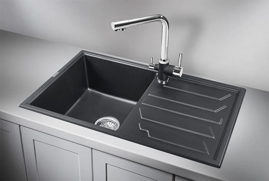 Мойка кухонная Granula 8002, шварц Sancos — официальный сайт