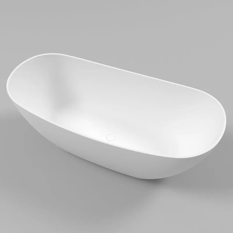 Ванна из искусственного камня WHITECROSS Onyx C 160x75 см, отдельностоящая, матовая белая, овальная, Sancos — официальный сайт