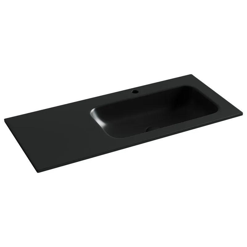 Мебельная раковина Ceramicanova Grace прямоугольная черная матовая 101 см CN7015MB Sancos — официальный сайт