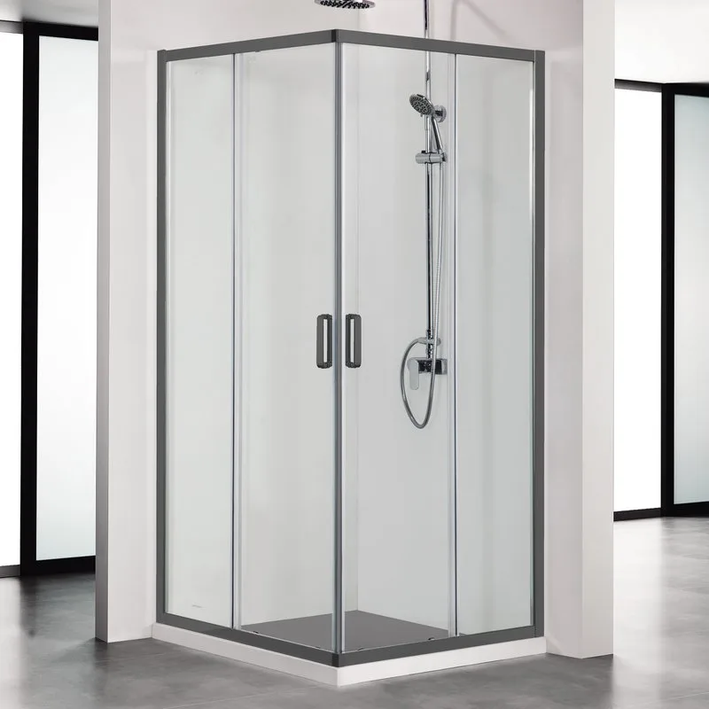 Душевой уголок AQUATEK AQ ARI KV 09020BL 90х90 см, черный матовый профиль Sancos — официальный сайт