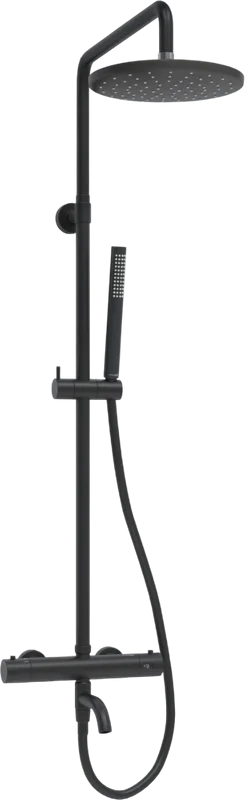 Душевая стойка Wasserkraft Elbe 7400 A288.077.217.BM Thermo, с термостатом, черная Sancos — официальный сайт