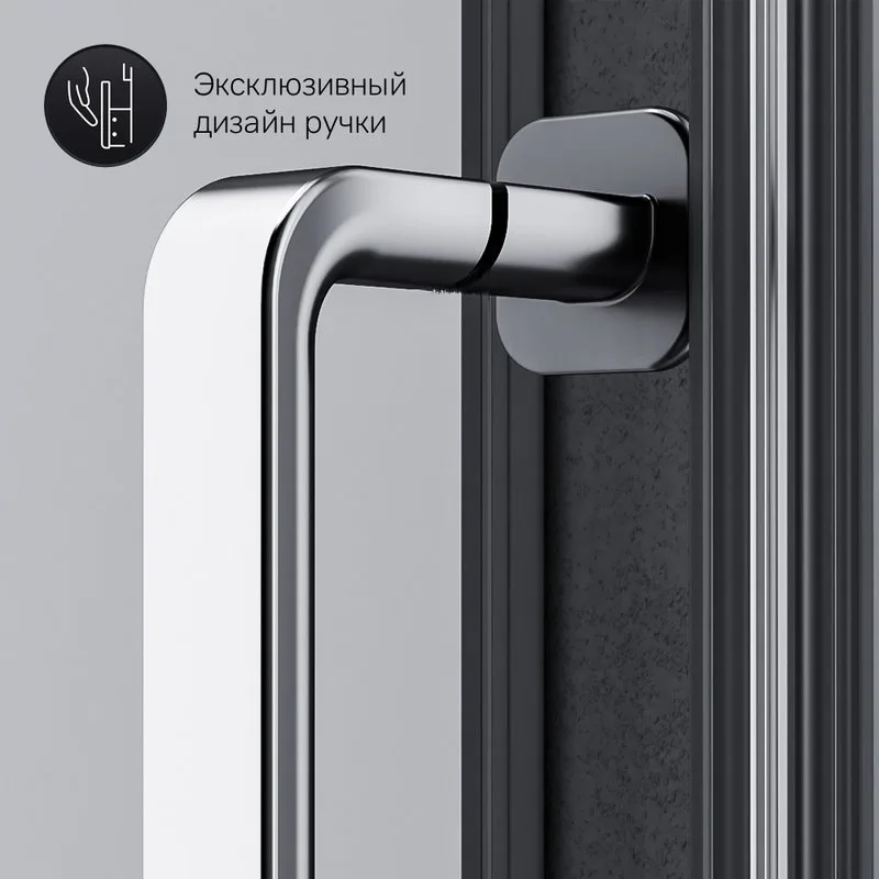 Душевой уголок AM.PM Like W83G-315-090CG64 90x90 профиль матовый хром, стекло тонированное Sancos — официальный сайт