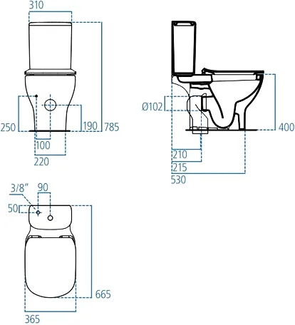 Чаша для унитаза-компакта Ideal Standard Tesi AquaBlade T008701 Sancos — официальный сайт