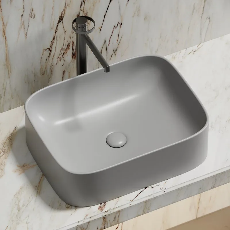 Накладная раковина Ceramicanova Element CN6052MSG серая матовая Sancos — официальный сайт