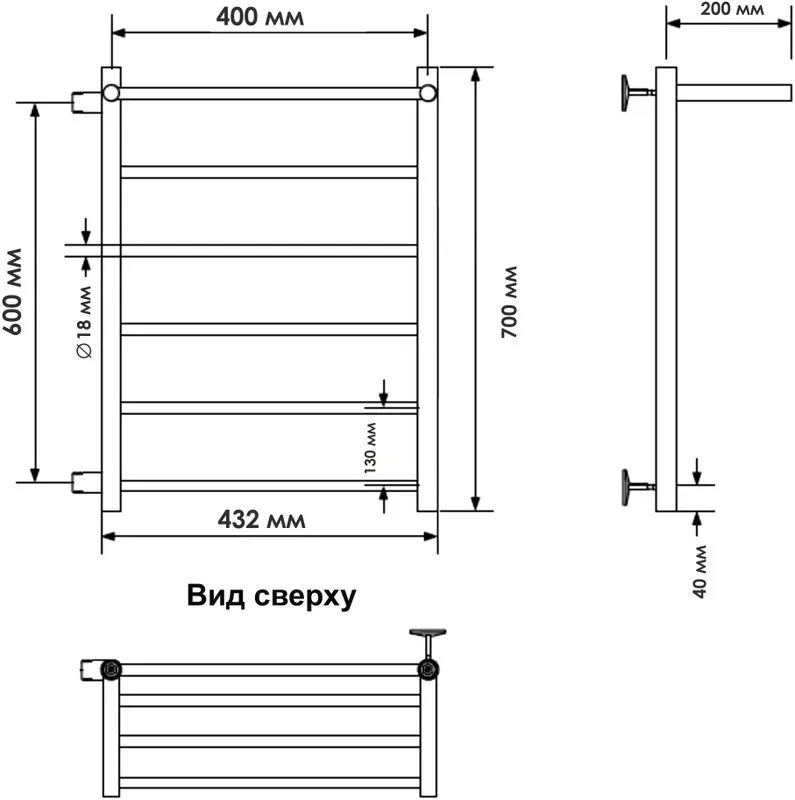 Полотенцесушитель водяной Indigo Line LLSHSW70-40BRL-б/п-60 Sancos — официальный сайт