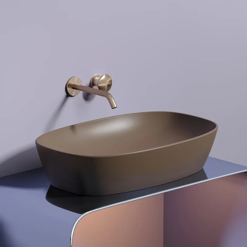 Накладная раковина Ceramicanova Element CN6049MDB темно-коричневая матовая Sancos — официальный сайт