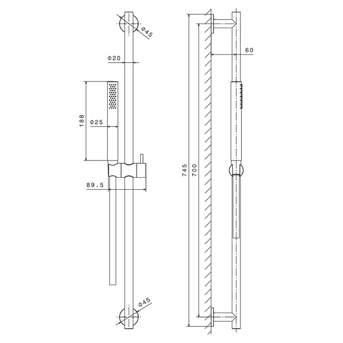 Душевой гарнитур Newform X-Steel 316 69656X.59.067, брашированная бронза Sancos — официальный сайт
