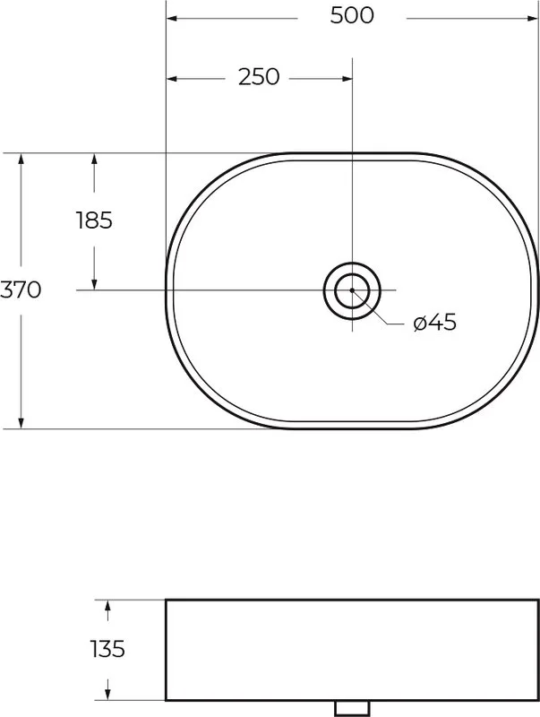 Накладная раковина BelBagno BB1483 50 Sancos — официальный сайт