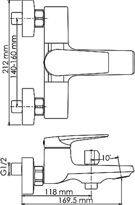 Смеситель для ванны с душем Wasserkraft Wiese 8401 Sancos — официальный сайт