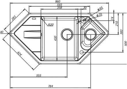 Мойка кухонная IDDIS Vane G V36C965i87 Sancos — официальный сайт
