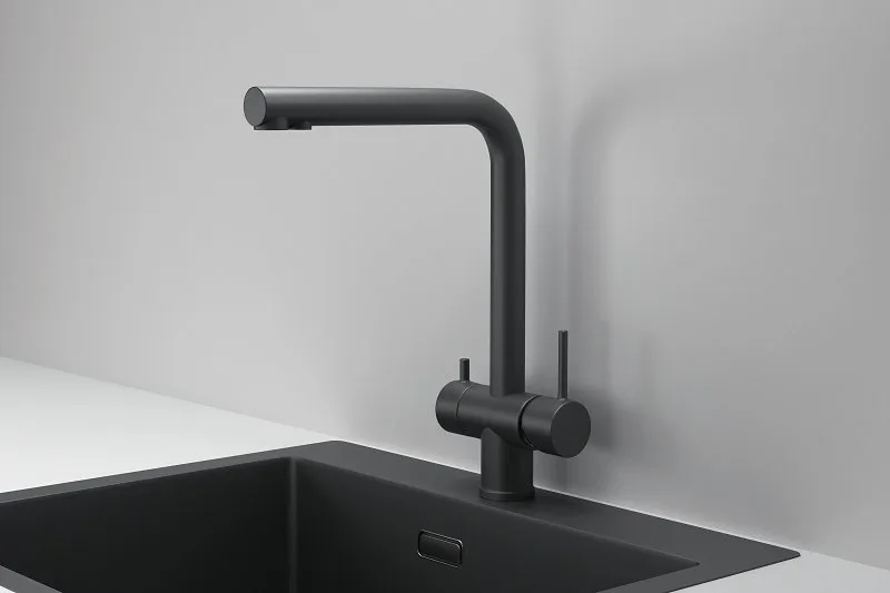 Смеситель для кухни Granula Kitchen Space 7011, черный матовый Sancos — официальный сайт
