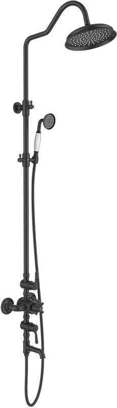 Душевая стойка AQUATEK Классик AQ2543MB, с термостатом, матовая черная Sancos — официальный сайт